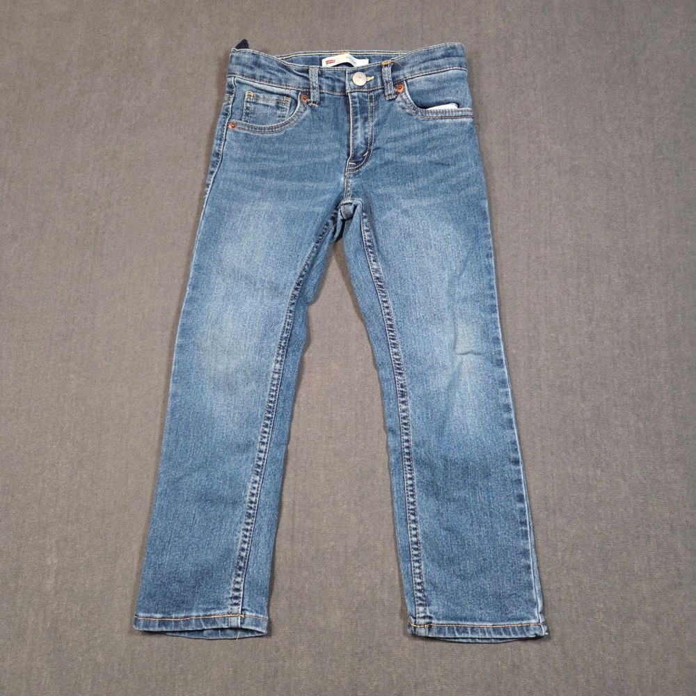 Levi's 511 Slim Jeans Boys Size 6 Regular Blue Denim Stretch Adjustable Waist